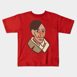 Artists Self Portrait On Red Kids T-Shirt